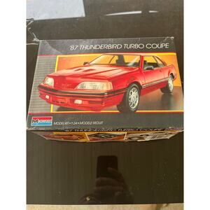 Monogram 1987 Thunderbird Turbo Coupe Vtg 1986 1/24 Model Kit-New open box